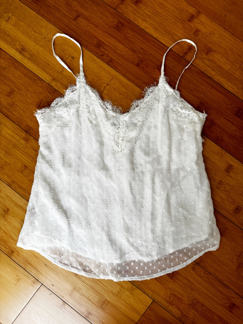 ABERCROMBIE white lace cami Y2K